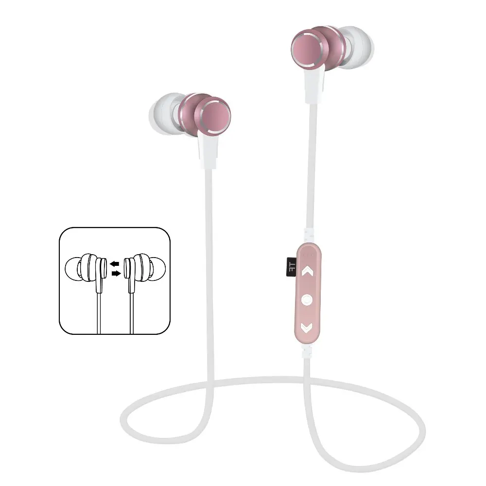 Earphone T12 Bluetooth Headphones Sport Magnetic Wireless Ear hook Headset Music Magnet TF Card Slot Earbuds With Microphone