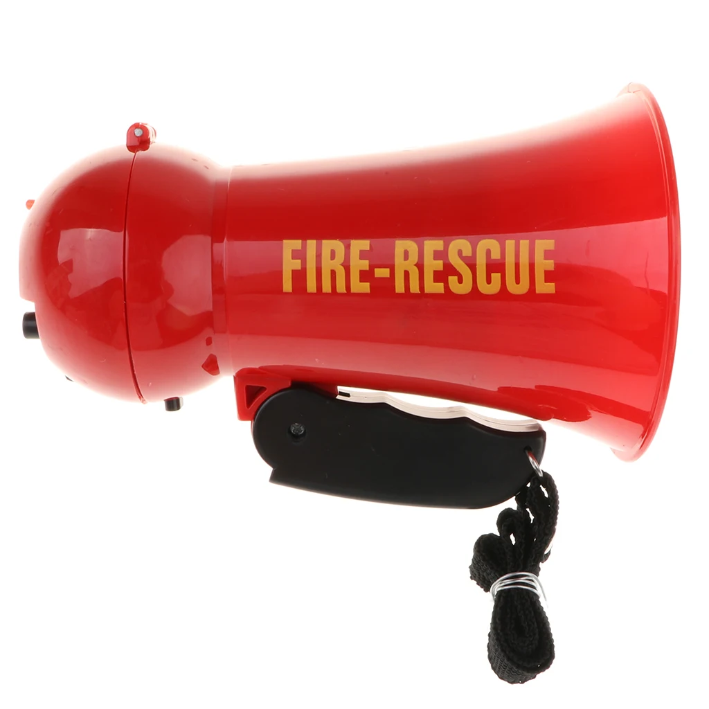 Pretend Play Kids Fire Fighter`s Megaphone w/ Siren Sound Handheld Mic Toy