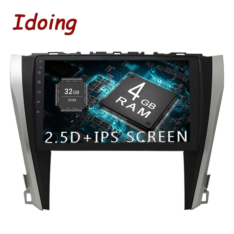 Автомобильный мультимедийный плеер Idoing 10 2 дюйма IPS 2.5D 4 Гб + 64 ГБ 1Din Android 8 0 GPS для