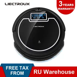 (Доставка из Москвы) LIECTROUX B2005 PLUS робот пылесос с танком для воды (влажная и сухая уборка) сенсорный экран, фильтр HEPA,моющий бак,виртуальная