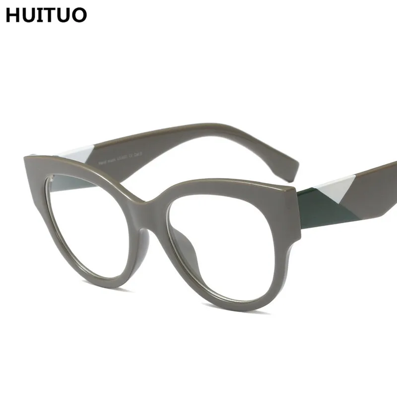 HUITUO Модные Ретро трендовые очки, персонализированная плоская зеркальная оправа для женщин, прозрачные очки, оптические очки, очки