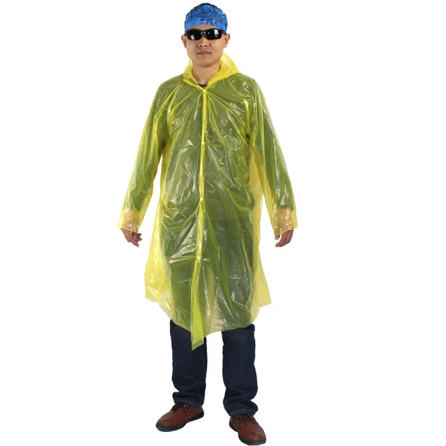 Plastic Rain Cover Portable Rainwear Disposable Outdoor Transparent