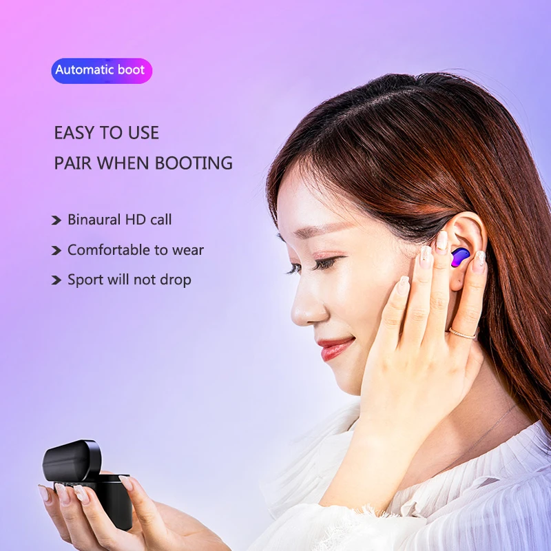 Распродажа Stereo Sound Bluetooth V5.0 Наушники Портативные TWS Беспроводные Спортивные Наушники Сенсорная Гарнитура с 3500 мАч зарядное устройство для наушников