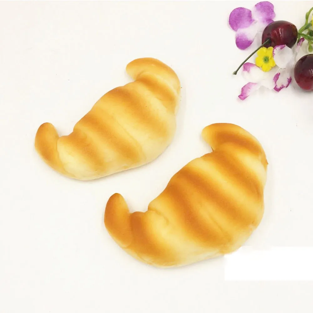 Squishy Kawaii jumbo замедлить рост пончик Игрушечные лошадки замедлить рост croissant Антистресс мяч Забавный Kawaii Еда Squishy Ароматические подарок de22b