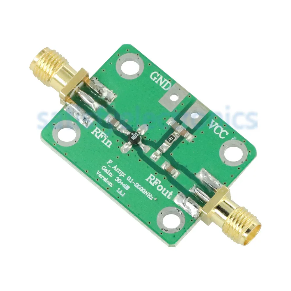

RF Wideband Amplifier 0.1-2000MH​z 30dB low-noise LNA Broadband Module Receiver