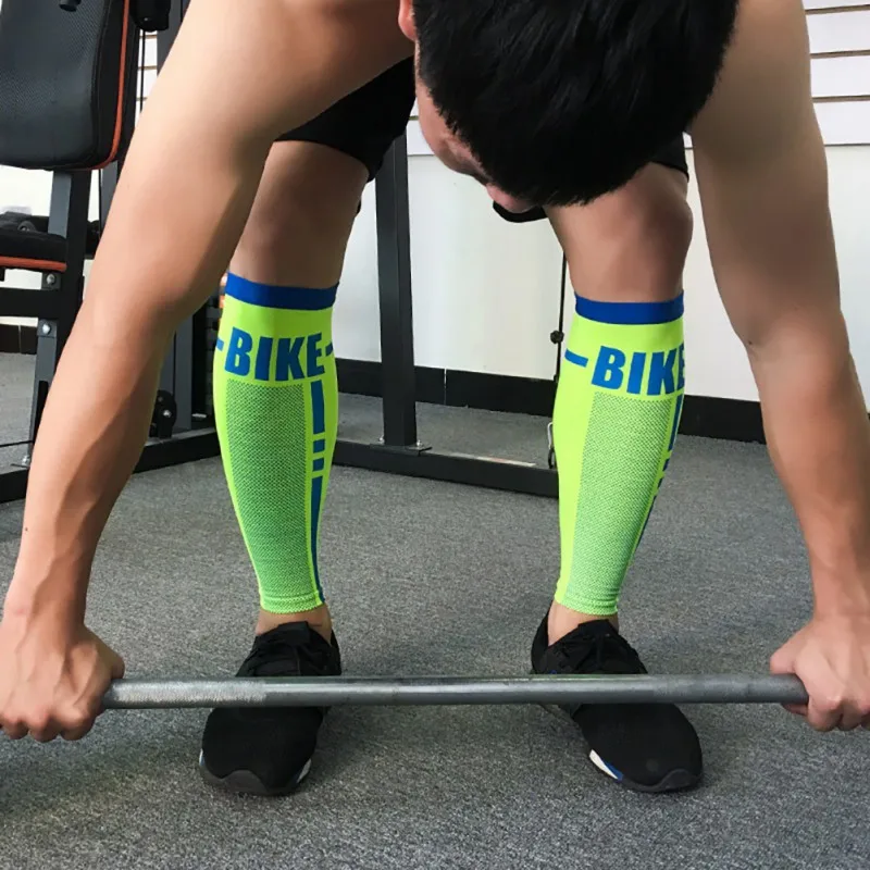 

2018 1PC Football Basketball Sport Bicycle Calf Leg Brace Support Stretch Sleeve Compression Exercise Leggings