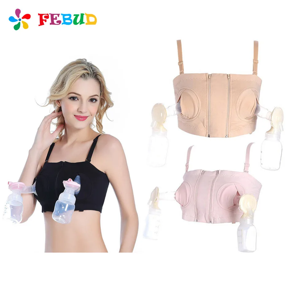 Safe Women Hands Free Maternity Breast Pump Bra Breastfeeding Nursing