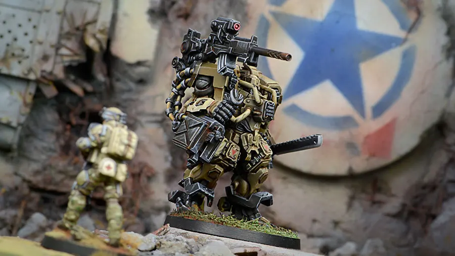 [Loong Way Miniatures] Corvus Belli Infinity BLACKJACKS 10 я Тяжелая летучая мышь RANGER. Металлические