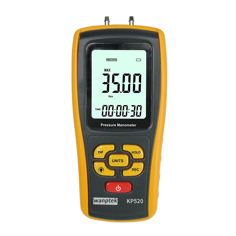 

USB communication Temperature Compensation LCD backlight display test blower fan pressure Manometer Digital Air Pressure Gauge