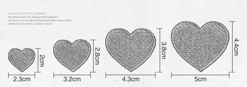 10 шт./лот любовь сердце вышивка патч для одежды милый мотив железа на патчи значок сделай сам украшения одежды