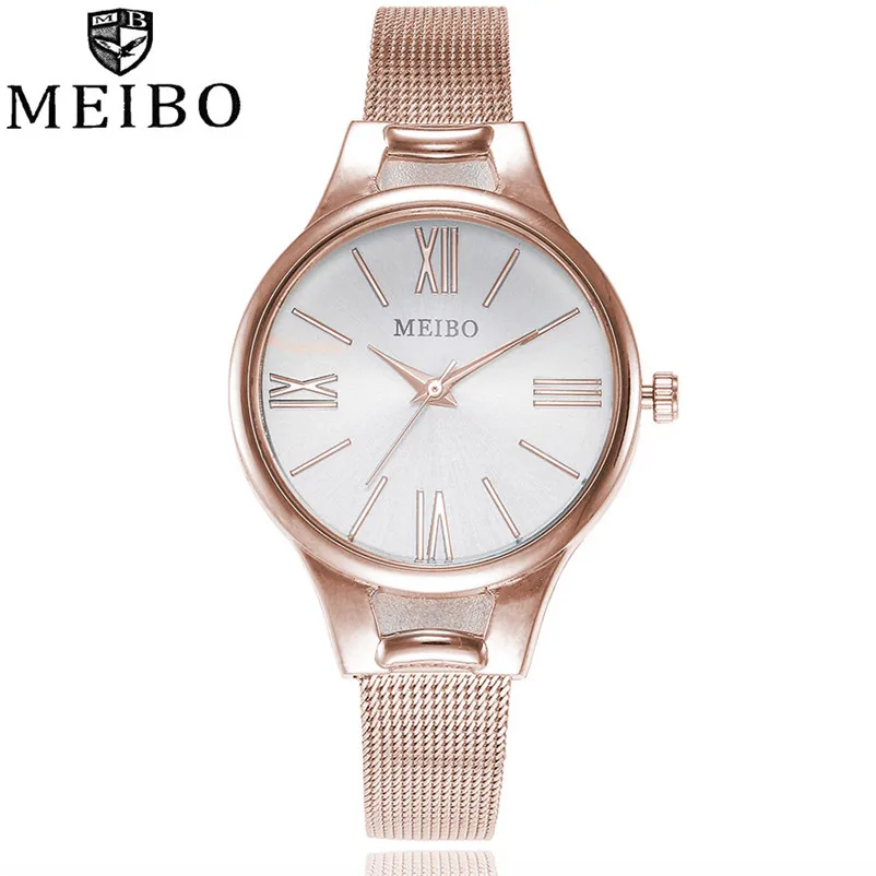 MEIBO Brand Rose Gold Women Watch Casual Ladies Stainless Steel Newv Strap Watch Analog Quartz Vogue WristWatch Relogio Feminino MEIBO Brand Rose Gold Women Watch Casual Ladies Stainless Steel Newv Strap Watch Analog Quartz Vogue WristWatch Relogio Feminino