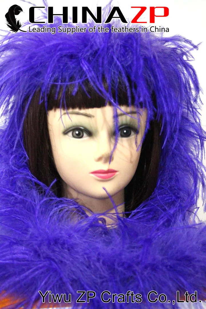 purple ostrich feathers boa (5)