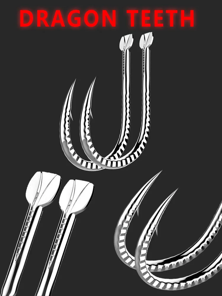 Bimoo 500 шт. серебряный дракон весы с крючком Карп Рыболовный крючок колючая пресноводная рыба Крючки сельдь трава крючок для ловли карпа#1~#13