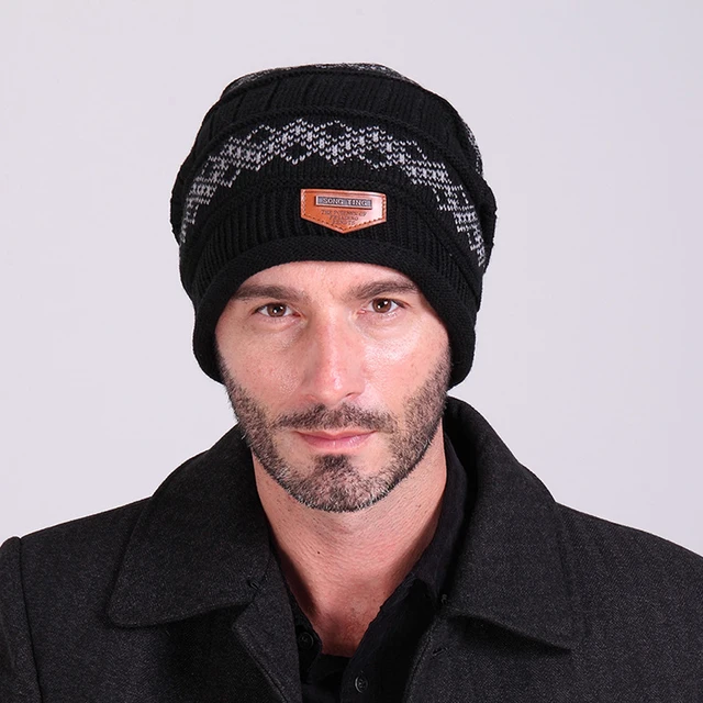Hot sale winter wool knitted skull beanies mens beanie hats knitting patterns casual beanie
