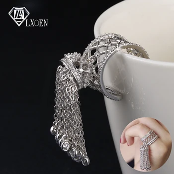 

LXOEN Fashion Crown Royal Palace Rings for Women Inlay Cubic Zirconia Luxury Party Ring Best Gift Jewelry Bague Femme