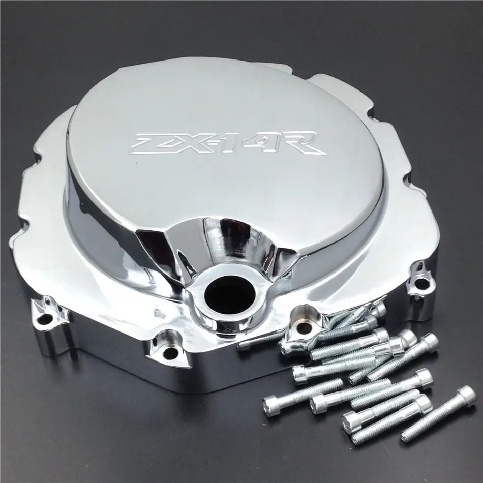 

Free shipping Billet Aluminum Stator Engine Cover For KAWASAKI ZX14R ZZR1400 06-09 Left chrome