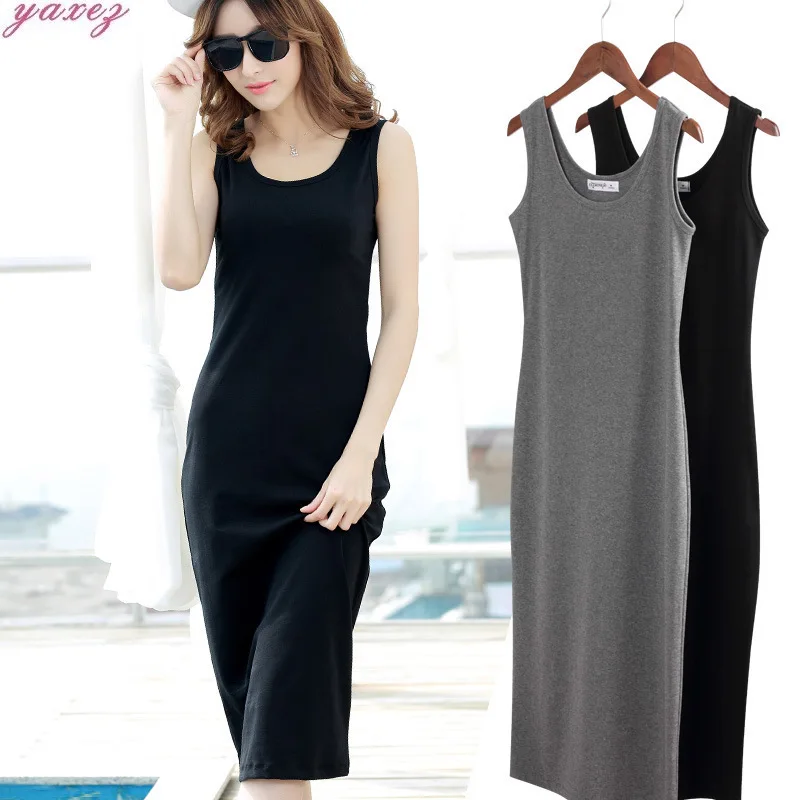 

2019 New Pattern Early Spring Xia Xiushen Thin Long Fund Camisole Rendering Dress Black Will Code Dress Original Edition Size