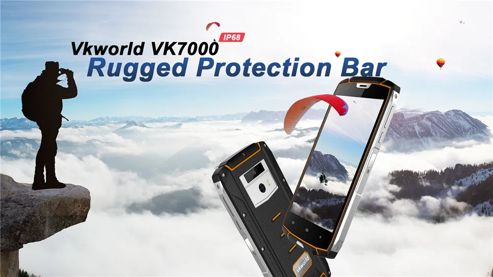 IP68 водонепроницаемый прочный мобильный телефон vkworld VK7000 5," MTK6750T Octa Core Face ID 4 Гб ram 64 Гб rom Беспроводная зарядка 4G Lte телефон