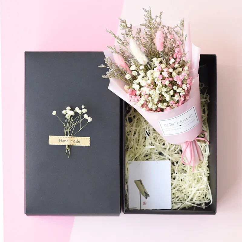 1 шт., изготовленные вручную свадебные украшения, маленький подарок для дам, Гипсофила искусственная, цветок, сухоцветы с подарочной коробкой PT23