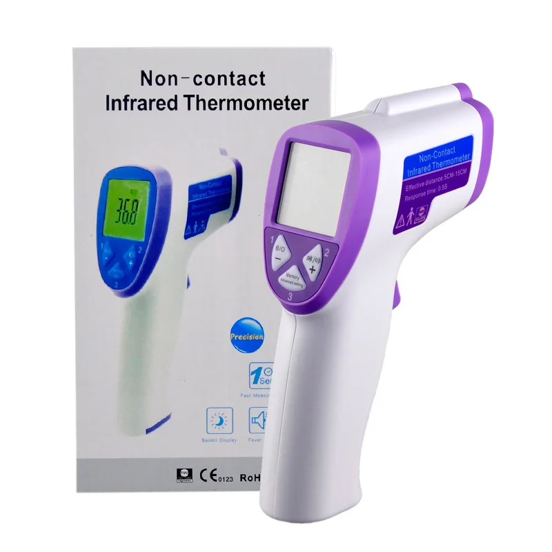 Цифровой инфракрасный термометр Детский Взрослый лоб Бесконтактный инфракрасный термометр с четкой подсветкой Termometro