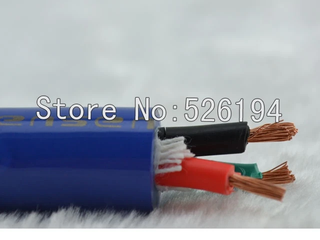 

Free shipping Ensemble Powerflux FS-2 power cable for DIY HIFI power cable 0.5 meter /per
