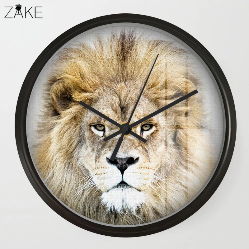 Chic Art Wall Clock Lion For Kids Room Wall Decor, Table Decorative