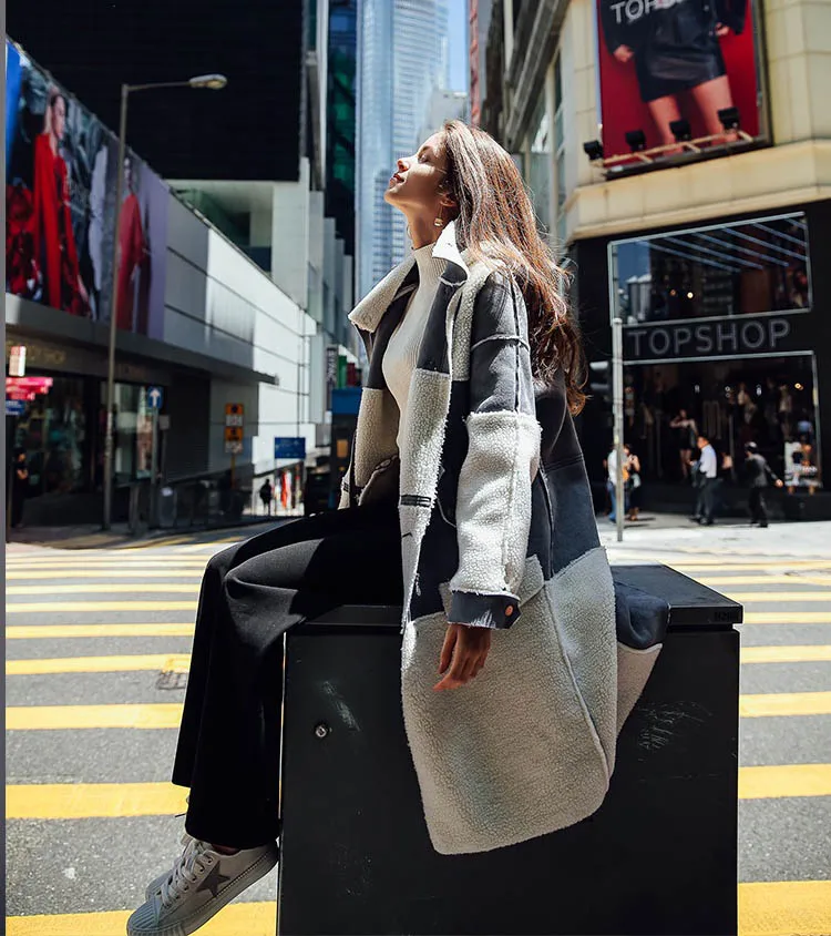 suede leather coat grey 03