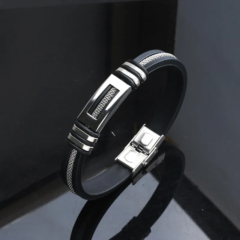 

Bracelets Men Leather Stainless Steel 2019 New Fashion Luxury Classic Trendy Bracelet Bangle For Men Fashion Jewelry Gift