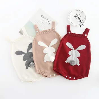 

Hots baby boy girl romper 0-3T Infant child sling cute pattern rabbit rompers baby cotton bag fart romper newborn baby clothes