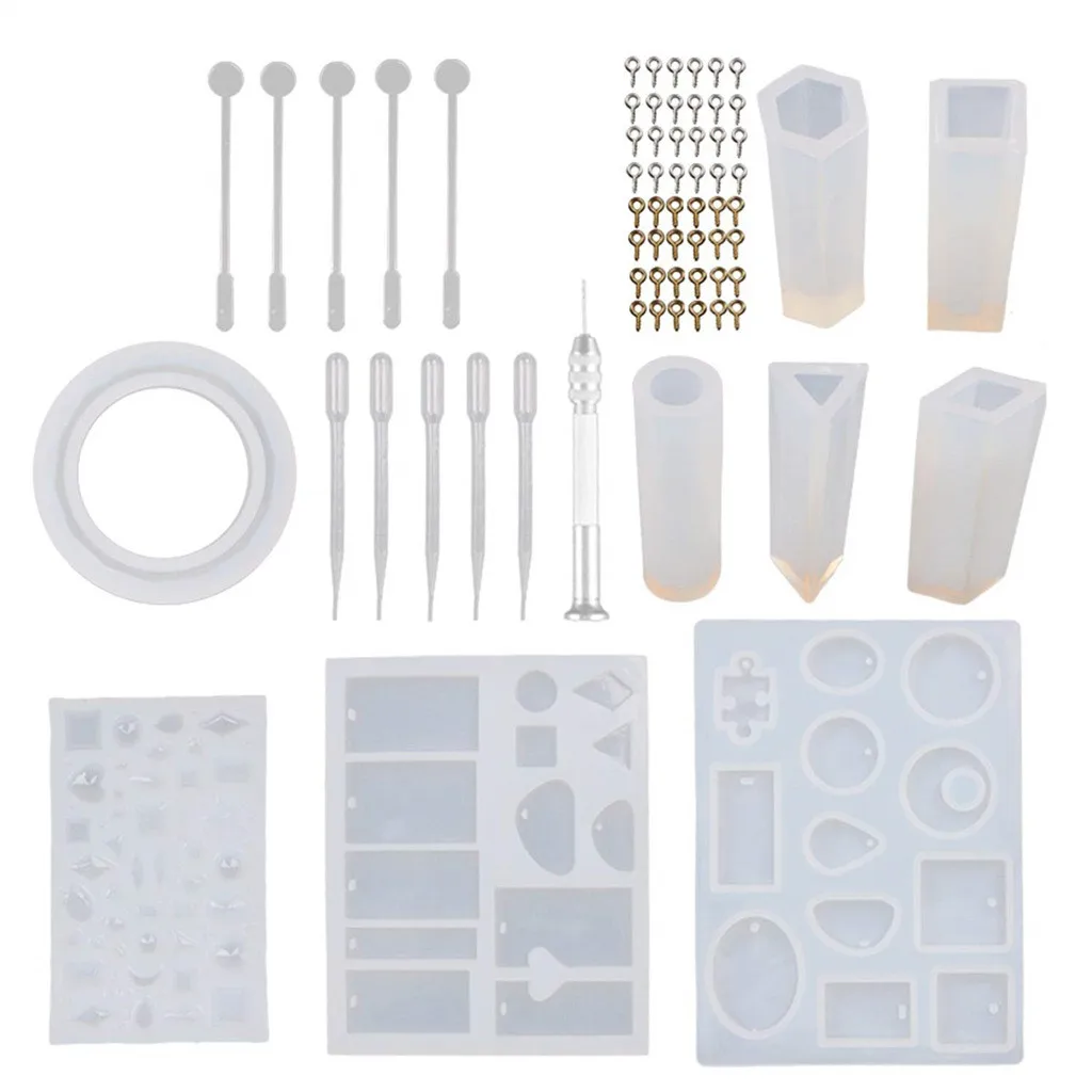 

DIY Bracelet Pendant Epoxy Mold Set Resin Casting Molds and Tools Set 68PCS Bracelet Pendant Epoxy Mold Accessories Set 40