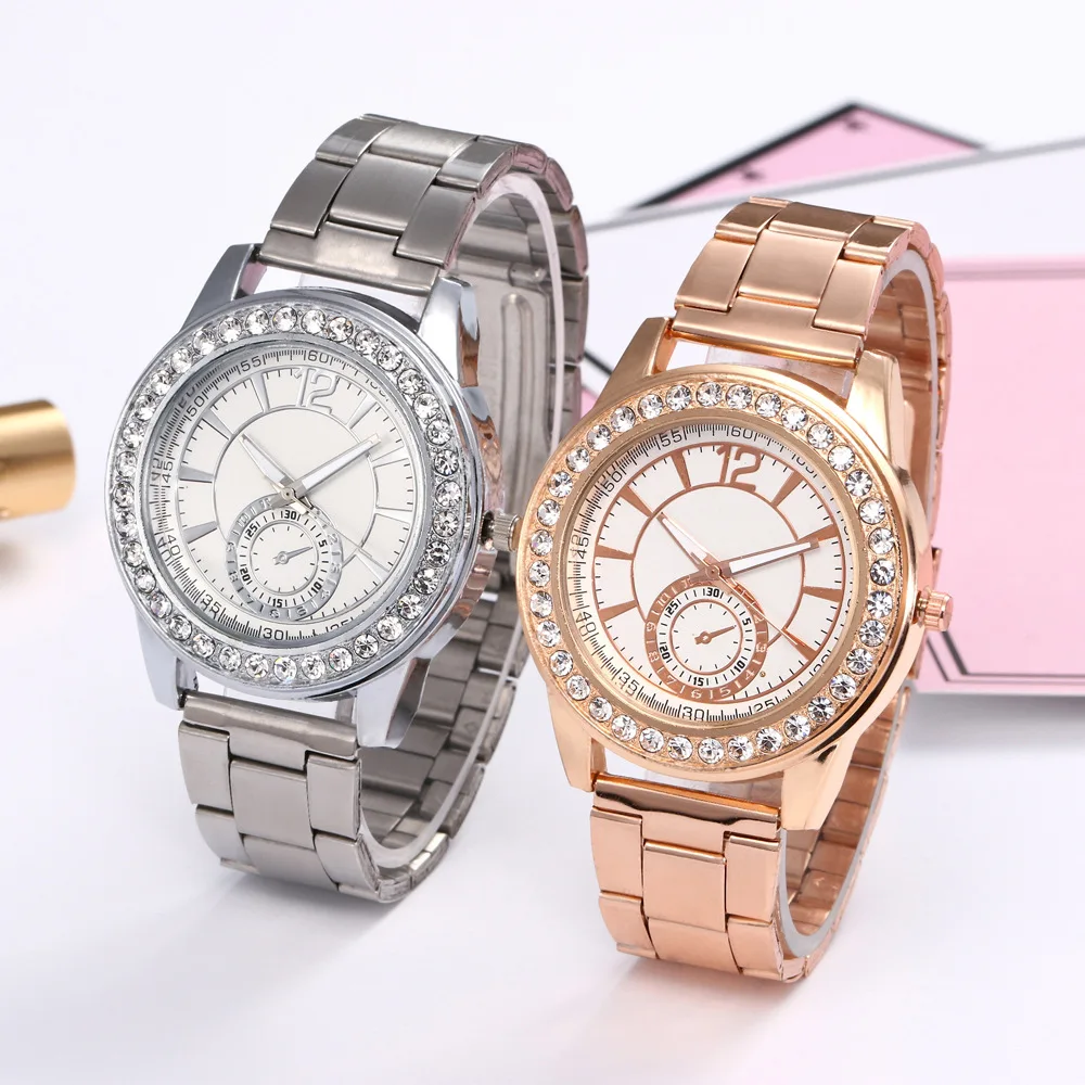 Лидер продаж Relojes HOMBRE 2018 Для женщин золотые часы Наручные часы Топ Нержавеющая сталь Часы мужские роскошные Часы для Для мужчин