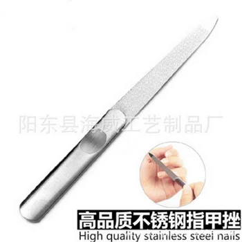 

by dhl or ems 200pcs Stainless Steel Nail File Buffer Double Side Grinding Rod Manicure Pedicure Scrub Nail Arts Tools