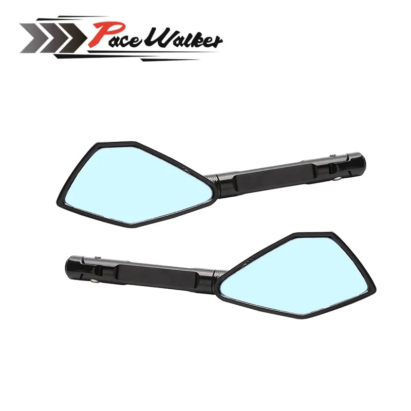 

PACEWALKER-CNC Aluminum Motorcycle pentagon long Rearview Side Mirror for HONDA R1 R3 R6 FZ6 GSXR600 750 1000 NINJA250 Z750 Z800