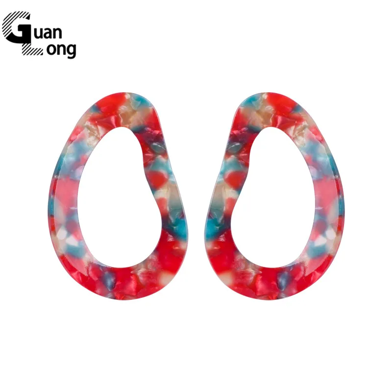 

Guanlong Vintage Elegant Acetic Acid Acrylic Drop Earings for Women Geometric Acetate Resin Big Earrings Fashion Jewelry Brincos