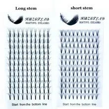 Объем 3D/4D/5D/6D/10D наращивание ресниц короткий/длинный стержень ручной работы синтетические волосы русский объем ресницы предварительно сделанные вентиляторы
