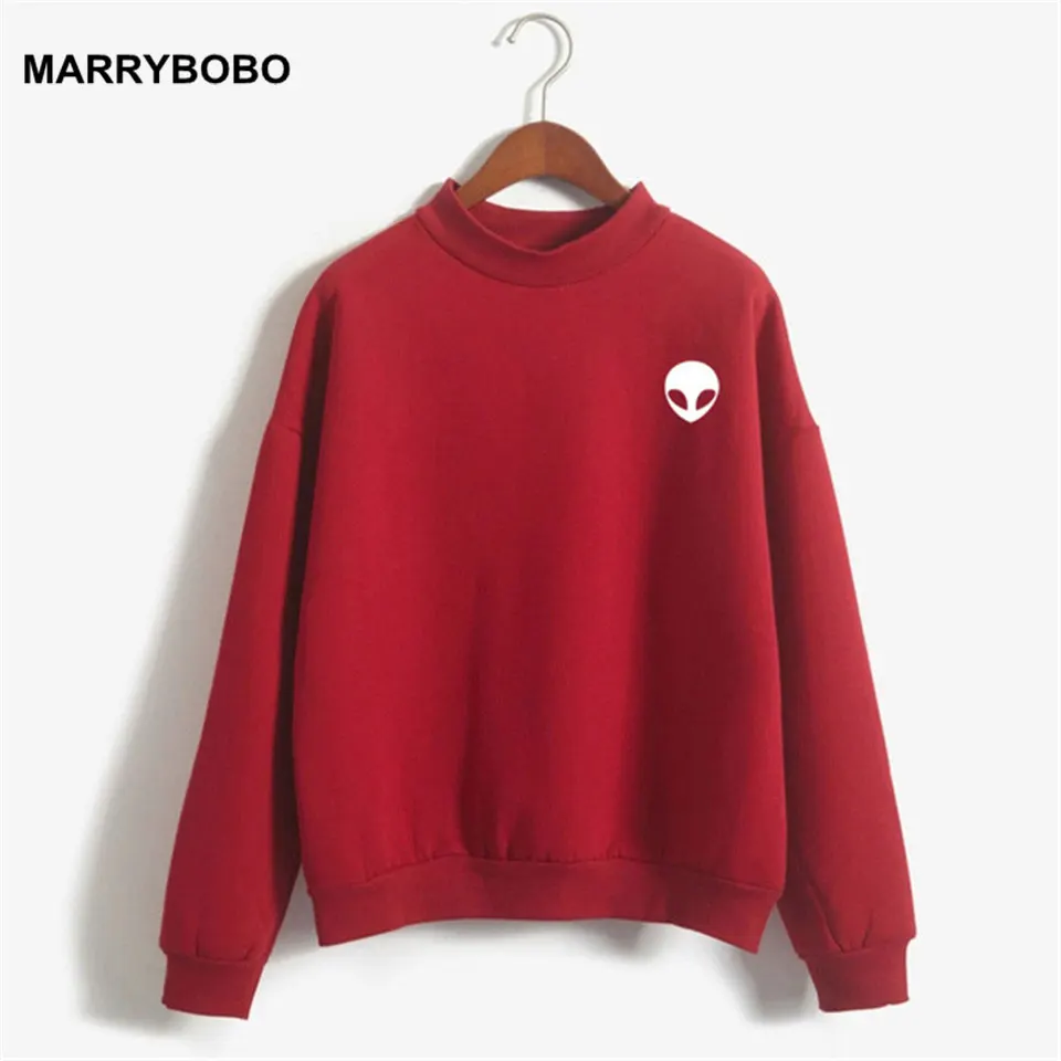 

New 2018 Autumn Winter Women Harajuku Kawaii Turtleneck Sweatshirt Casual Loose Hoodie Long Sleeve Fleece Pullovers Ladies Tops