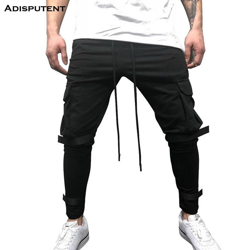 

Adisputent 2019 Spring Men's Gym Fitness Workout Pants With Cargo Pockets Jogging Outdoor Sweatpants Male Pencil Pants
