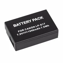 Mercury-free Camera Rechargeable Battery 1040mAh Without Memory Effect Replacement Battery for Canon LP-E17 Digital Camera