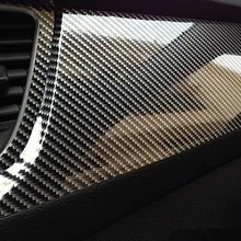 30x100cm 5D de alto brillo Película de vinilo de fibra de carbono envoltura de estilo de coche de la motocicleta accesorios de estilo de coche Interior de fibra de carbono de la película