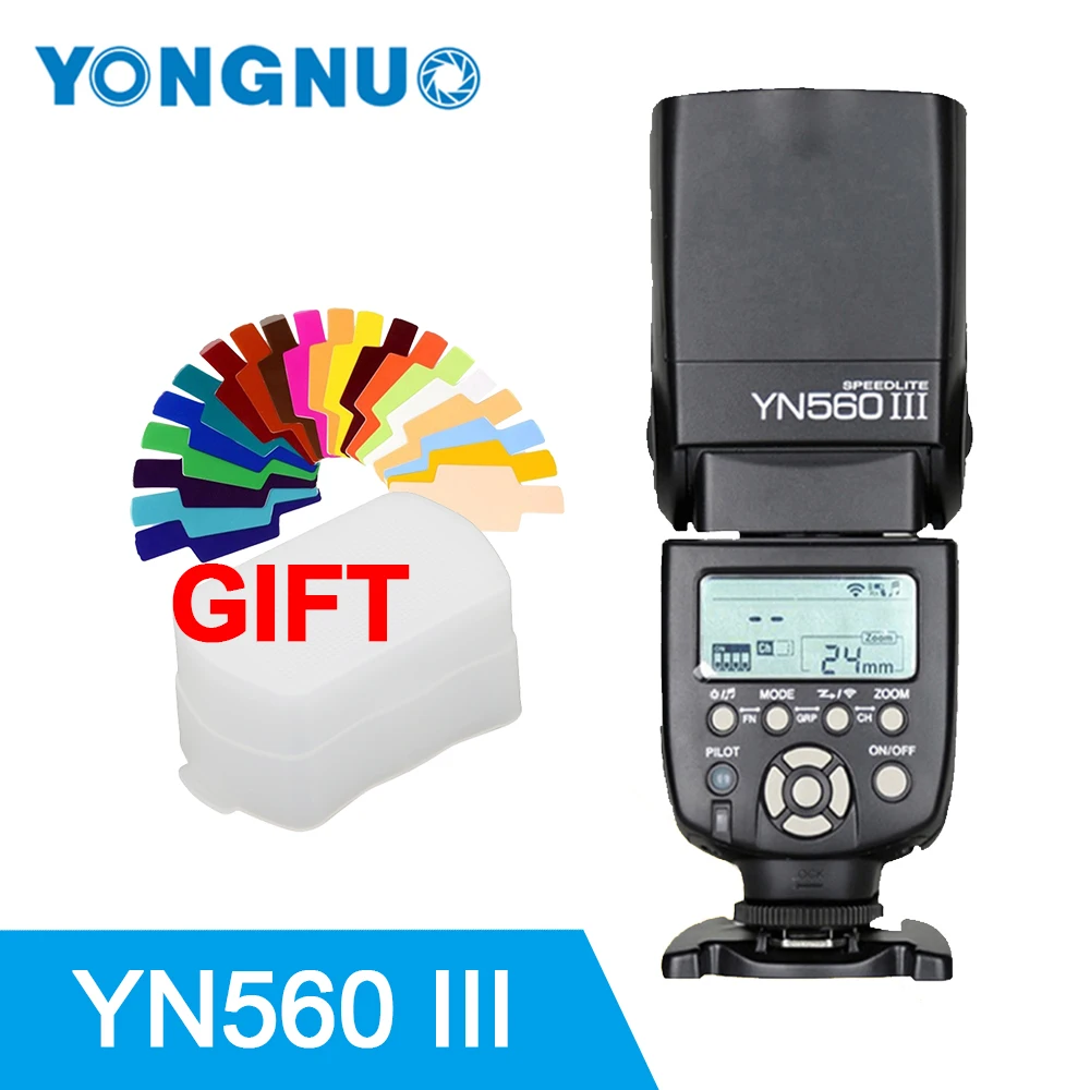

Yongnuo YN560III yn560iii Professional flash Speedlight Flashlight Universal For Canon Nikon Pentax Olympus DSLR Cameras+Gift