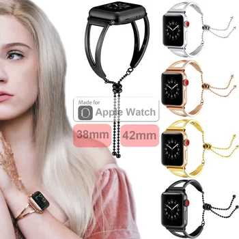 

NOWAL Bracelet Stainless Steel Band For Apple Watch 1/2/3 42mm 38mm Women Strap Wrist Link Belt for iwatch series 4 40mm 44mm