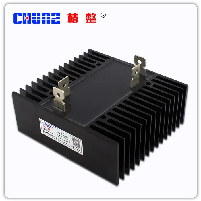 

[BELLA] QL250A1600V single-phase bridge rectifier rectifier with high power radiator - --2pcs/lot