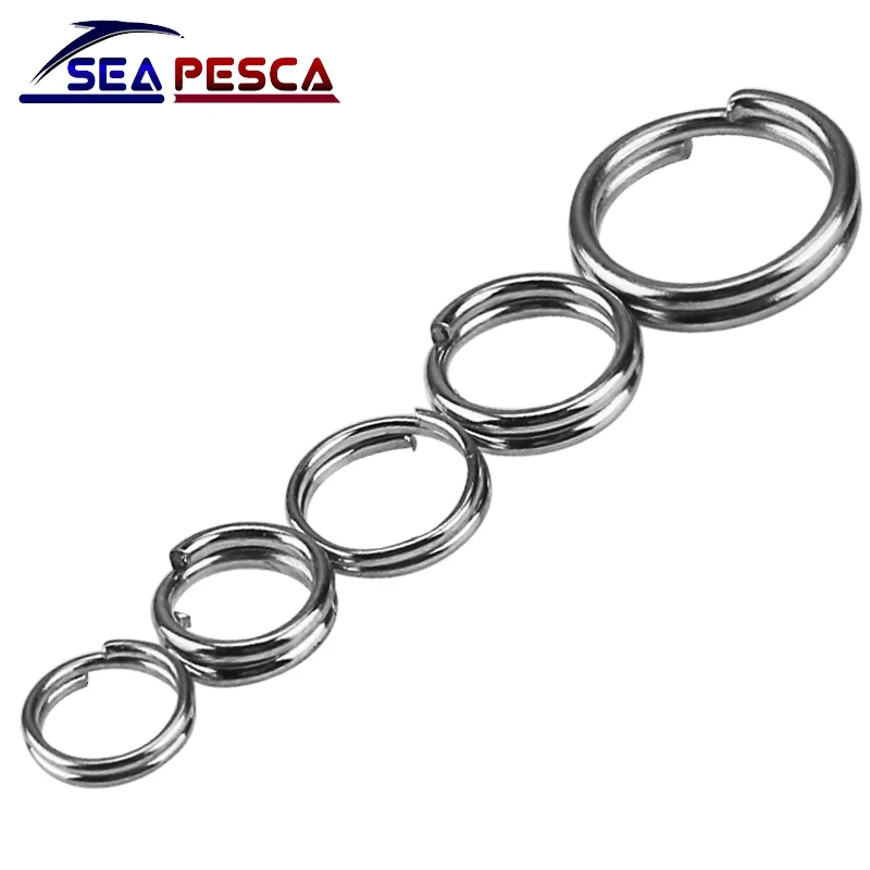 

SEAPESCA 100pcs/lot Split Rings for Blank Lures Crank bait carp Fishing Silver Stainless Steel Fishing Accessories ZB107
