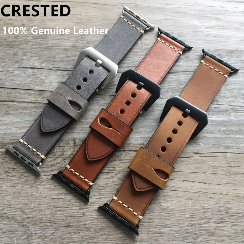Ремешок из натуральной кожи для Apple watch band 44 мм 40 браслет iWatch 42 38 apple series 3 4 5 se 6 |