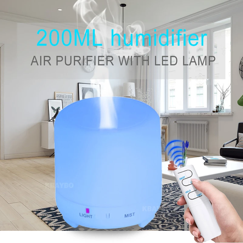 

KEBEIER 200ml aroma humidifier air purifier 7color LED options ultra quiet design USB air humidifier for home or office use