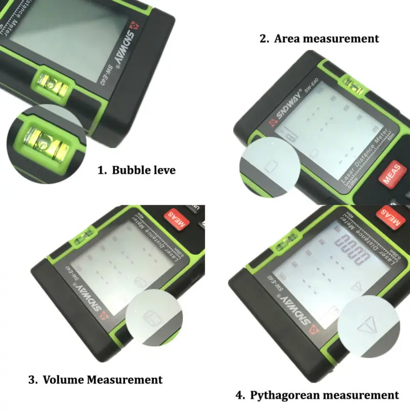 SNDWAY SW-E40 сразу фабрика 40 м портативный цифровой лазер дальномер