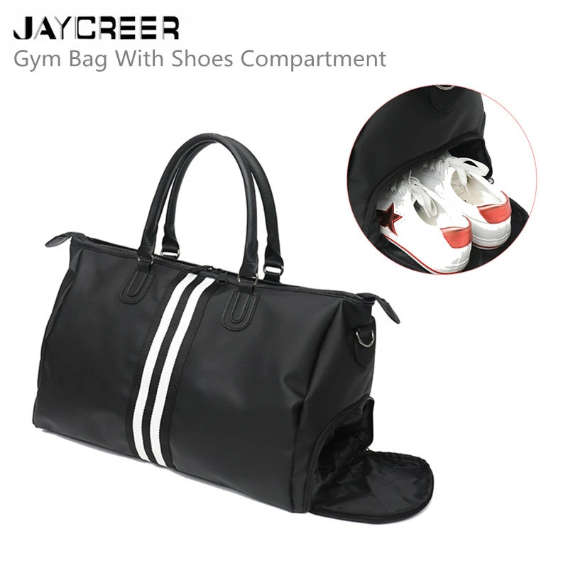 sports gym bag with shoes compartment for men women