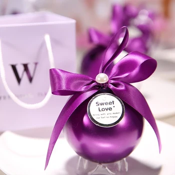 

Personality Beauty Wedding candy box spherical tin boxes party gift box wedding candy box 30pcs