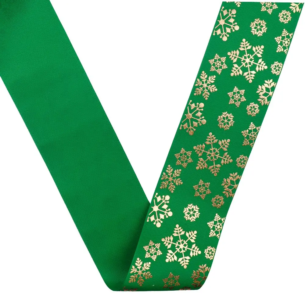 2Y-lot-3-75mm-Christmas-Grosgrain-Ribbon-Snowflake-Printed-Home-Textile-Ribbon-DIY-Hairbow-Accessories-Apparel