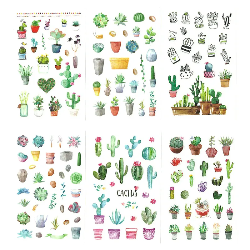 

6pcs/set Diary Korean Sticker Diary Sticker Wholesale Price Office&school Stationery Exquisite Student Supplies Children Sticker